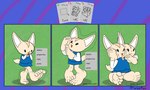 2_heads 5_toes aggretsuko barefoot clothed clothing english_text featureless_hands feet female fenneko foot_fetish foot_focus foot_hands foothands fully_clothed hi_res humanoid_feet marblepan modular multi_head plantigrade sanrio text toes transformation what