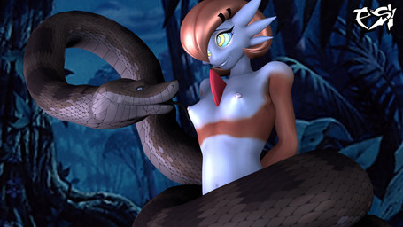 ambiguous_gender breasts brown_body brown_scales coiling duo female feral hair hypnosis mind_control multicolored_body nipples nude nude_female nude_humanoid orange_body orange_hair restrained ringed_eyes scales small_breasts two_tone_body white_body psikokinetic warfaremachine_(modeler) nintendo pokemon the_jungle_book aki_(psikokinetic) kaa_(jungle_book) gardevoir generation_3_pokemon humanoid pokemon_(species) python reptile scalie snake 16:9 2024 3d_(artwork) 4k absurd_res digital_media_(artwork) hi_res source_filmmaker_(artwork) widescreen male_(lore)