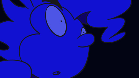 ambiguous_gender animated_gif anthro blue_body blue_eyes eyebrows fur hair retro_anime_style simple_background solo toony roachgore gokiro arthropod blattodean cockroach insect 16:9 2d_animation animated digital_media_(artwork) frame_by_frame hi_res monochrome short_playtime widescreen