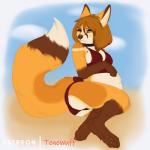 anthro beach belly big_belly bikini bra breasts butt clothing female female_pred green_eyes hair red_hair seaside solo swimwear two-piece_swimsuit underwear vore queenbleat autumn_(praexon) canid canine fox mammal red_fox true_fox 1:1 hi_res