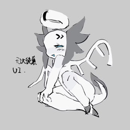 antennae_(anatomy) blue_eyes halo head_markings hooves machine markings nude white_body wing_bones wings alretta unparalleled_innocence_(rain_world) deer humanoid iterator_(rain_world) mammal robot 1:1 hi_res