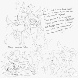 after_sex after_transformation all_fours anal anal_penetration anus arms_tied aroused balls bdsm becoming_erect big_balls big_penis bite bite_mark blush blush_lines bodily_fluids bound bow_(feature) butt cum cum_in_ass cum_inside cum_on_balls cum_on_butt cum_splatter cum_spurt cum_while_penetrated dialogue dripping duo egg ejaculation femboy feral fur gaping gaping_anus genital_fluids genitals hair heart_eyes heart_symbol implied_transformation internal internal_anal knot knotted_penis knotting legs_tied level_difference looking_pleasured male male/male messy nude open_mouth orientation_play paws penetration penis penis_size_difference ribbon_restrained ribbons ribbons_(anatomy) shaking sitting spread_legs spreading straight_to_gay tail tail_motion tailwag talking_feral text thought_bubble thrusting tongue tongue_out transformation trembling skinkbutt_(artist) instant_loss_2koma nintendo pokemon eeveelution generation_6_pokemon mammal pokemon_(species) sylveon 1:1 2025 english_text hi_res monochrome sketch