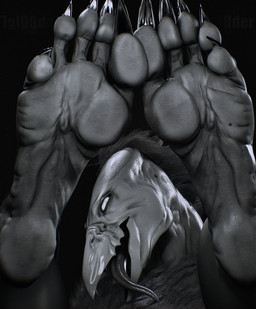 ambiguous_gender anthro beak claws feet foot_fetish foot_focus long_tongue soles solo toe_claws tongue wrinkled_feet wrinkles iglooder avian hybrid scalie 3d_(artwork) absurd_res digital_media_(artwork) hi_res monochrome
