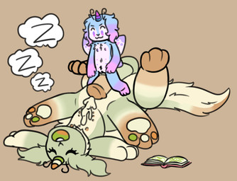 animal_genitalia animal_penis antennae_(anatomy) anthro bodily_fluids cum duo ejaculation equine_genitalia equine_penis female genital_fluids genitals gynomorph gynomorph/female horn insect_wings intersex intersex/female leaking_cum multi_nipple nipples penis sex sleep_sex sleeping vulva wings young bunnyqueen matcha_(bunnyqueen) ruby_(bunnyqueen) hybrid lagomorph lagomorph_taur leporid leporid_taur mammal mammal_taur rabbit rabbit_taur taur