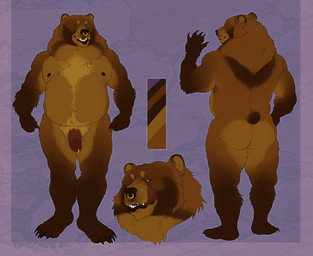 anthro armpit_hair balls body_hair butt chest_hair countershade_balls countershade_butt countershade_crotch countershade_genitalia countershade_snout countershade_torso countershading facial_piercing flaccid front_view genital_piercing genitals humanoid_genitalia humanoid_penis licking licking_lips looking_at_viewer male male_anthro multiple_angles neck_tuft nipples nose_piercing nose_ring nude nude_anthro nude_male open_mouth open_smile overweight overweight_anthro overweight_male penis penis_piercing piercing prince_albert_piercing pubes rear_view ring_piercing smile snout solo tail teeth tongue tongue_out tuft chubchow atlas_bear bear brown_bear mammal ursine 2025 absurd_res hi_res model_sheet