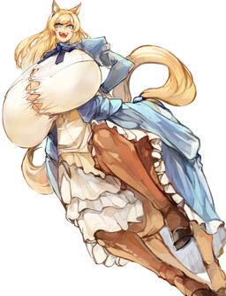 big_breasts blonde_hair blue_eyes breasts brown_body brown_fur button_(fastener) cleavage clothed clothed_taur clothing dress female fur hair hooves horse_ears horse_tail huge_breasts noblewoman ribbons simple_background solo standing straining_buttons wtgn_grim european_mythology greek_mythology mythology estelle_bellegarde centaur equid equid_taur humanoid_taur mammal mammal_taur taur hi_res
