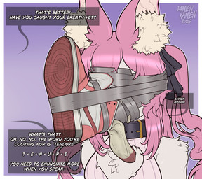 anthro bangs bdsm big_ears black_collar blindfold bodily_fluids body_worship bondage bound bow_tie clothing collar degradation dirty dirty_clothing dirty_shoes dirty_socks dirty_talk dirty_underwear dominant dominant_anthro duct_tape duo eyebrows faceless faceless_anthro faceless_character faceless_male fluffy_ears footwear fur gag gag_sequence gagged gagging hair humiliation laundry male male/male musk musk_worship muzzle_(object) muzzled pink_eyes pink_hair pink_nose ponytail scent scent_play scentplay shoe_sniffing shoes smelly sniffing sniffing_clothes sock_gag sock_in_mouth sock_sniffing socks speech_bubble stuff_gag submissive submissive_anthro submissive_male sweat sweatdrop tape tape_bondage tape_gag taped_mouth text training underwear underwear_sniffing white_body white_fur damienkamien jordan_(brand) nike trinity_the_bat bat mammal absurd_res english_text hi_res