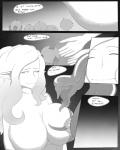 4:5 big_breasts breast_play breast_suck breasts comic consentacles dialogue egg elf english_text female greyscale hi_res humanoid kleinvoimond milking_tentacles monochrome not_furry oviposition spores sucking tentacles text