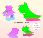 :o anthro dialogue duo male open_mouth smile text conditional_dnp labbit_(artist) the_unpleasant_gradient canid canine mammal english_text