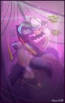 anthro aquamarine_fur arms_around_partner balls blue_eyes blue_hair bodily_fluids bodysuit bottomwear breast_grab breasts cable clothed clothing cybernetic_arm cybernetic_limb cybernetics cyberware duo ejaculation erection fangs female fluffy fluffy_chest forced fur genital_fluids genitals hair hand_on_breast holster humanoid_genitalia humanoid_pussy machine male male/female mantis_blades markings motion_lines neck_grab nipples open_bottomwear open_clothing open_pants pants penetration penis pussy pussy_ejaculation rape red_clothing red_shirt red_topwear sabertooth_(anatomy) sex shirt skinsuit speech_bubble spots spotted_body spotted_fur striped_body striped_fur stripes tail tan_body tan_fur teeth tight_clothing topwear torn_clothing vaginal vaginal_fluids vaginal_penetration white_hair toasterstein_(artist) toasterstein waberoid canid canine canis felid feline mammal wolf absurd_res colored hi_res shaded