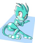 anus breasts butt female genitals green_body looking_at_viewer lying_on_ground mouthless on_ground orange_eyes pussy slim solo fourssss sega sonic_the_hedgehog_(series) fan_character skitter_the_gecko gecko lizard reptile scalie 2024 digital_media_(artwork) hi_res