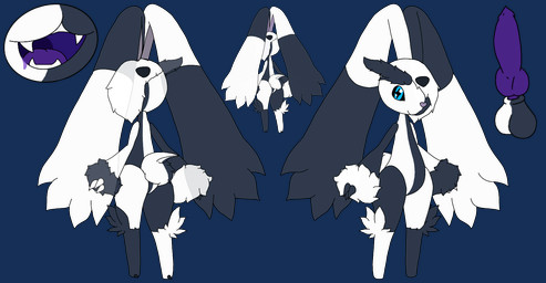 ambiguous_gender animal_genitalia animal_penis anthro balls canine_genitalia canine_penis close-up erection fangs fluffy fluffy_ears fluffy_tail front_view genitals knot knot_root knotted_penis male nude nude_male open_mouth penis rear_view sheath tail teeth sim-phil_(artist) nintendo pokemon sammy_(simphil) generation_4_pokemon hybrid lagomorph leporid lopunny mammal pokemon_(species) rabbit alpha_channel hi_res model_sheet