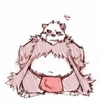 anthro asian_clothing belly blush clothing east_asian_clothing fundoshi japanese_clothing kemono male navel simple_background slightly_chubby solo underwear white_background snow_utamaru nintendo pokemon generation_6_pokemon pangoro pokemon_(species) 2013 sketch