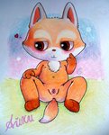 anthro anus blush clitoris female flat_chested genitals navel nipples nude presenting presenting_pussy pussy russian sitting solo spread_pussy spreading urethra young young_anthro lahuncham ennie_and_yoyki aiki canid canine fox mammal 2019 hi_res