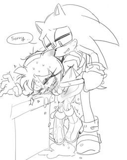 against_furniture against_surface against_table anthro blush bodily_fluids boots breasts clothing clothing_pull dialogue dress duo eyelashes female footwear furniture genital_fluids gloves handwear male male/female nervous nervous_smile one_breast_out rough_sex sex shoes speech_bubble sweat table tears tears_of_pleasure kosherea sega sonic_the_hedgehog_(series) amy_rose sonic_the_hedgehog eulipotyphlan hedgehog mammal