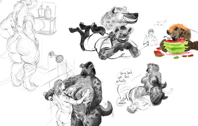 anthro anthro_penetrated appliance bathing big_breasts breasts butt clothed clothing cowgirl_position dialogue duo eating female female_anthro female_on_human female_on_top female_penetrated food fridge from_front_position fruit fur genitals grin hair huge_breasts human_on_anthro human_penetrating human_penetrating_anthro interspecies kitchen_appliance knife male male/female male_human male_on_anthro male_on_bottom male_penetrating male_penetrating_female markings melon nipples nude on_bottom on_top penetration penile penile_penetration penis penis_in_vagina plant sex shower smile speech_bubble spots spotted_body spotted_fur teeth text vaginal vaginal_penetration vulva water watermelon wet wet_body wet_fur wet_skin doctordj human hyena mammal spotted_hyena 2023 english_text hi_res