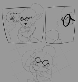 book duo erection eyewear fellatio female genitals glasses male not_furry oral penile penis sex text thecon nintendo the_legend_of_zelda twilight_princess midna human humanoid mammal twili 2015 digital_drawing_(artwork) digital_media_(artwork) english_text hi_res line_art monochrome