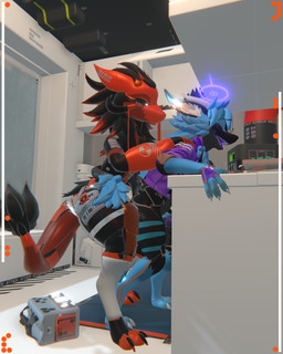 anal anal_penetration anthro clothed clothed_sex clothing cybernetics duo eyewear glasses grabbing_chest halo hand_on_shoulder horn jacket looking_down machine male male/male markings penetration sex surprised symbol-shaped_eyes synthetic topwear weapon sinfulangel bungie marathon_(series) sparky_(sinfulangel) cyborg nardoragon robot_anthro wickerbeast 3d_(artwork) 4:5 absurd_res digital_media_(artwork) hi_res