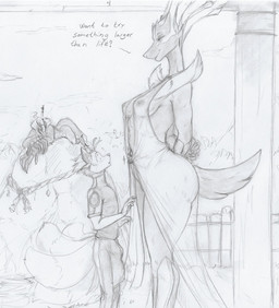 angry angry_cloud anthro areola bedroom_eyes being_watched big_bulge big_butt biped blush bottomwear boulder breasts bulge butt clothing detailed_bulge dialogue dress female female_anthro fence flirting group hands_behind_back huge_bulge huge_butt larger_female looking_at_another magic male male_anthro medium_breasts multi_tail narrowed_eyes nipples nozzle nozzle_on_belly outside pants rock seductive shirt size_difference small_waist standing surprised tail topwear translucent translucent_clothing trio wide_hips blackfox85 nintendo pokemon gin_(blackfox85) canid canine fox fox_spirit generation_6_pokemon legendary_pokemon mammal pokemon_(species) xerneas yveltal absurd_res comic first_page hi_res monochrome traditional_media_(artwork)