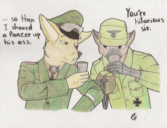 absurd_res anthro army canine cup duo erwin_rommel fennec fox general germany hat hi_res male mammal medals soldier world_war_2
Rating: Safe
Score: 5
User: Erwin_Rommelish
Date: August 02, 2012 absurd_res anthro army canine cup duo erwin_rommel fennec fox general germany hat hi_res male mammal medals soldier world_war_2
Rating: Safe
Score: 5
User: Erwin_Rommelish
Date: August 02, 2012