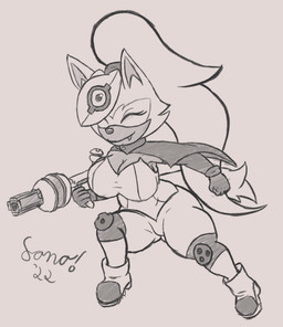 anthro big_breasts breasts chibi cleavage clothed clothing female sonomatic idw_publishing sega sonic_the_hedgehog_(comics) sonic_the_hedgehog_(idw) sonic_the_hedgehog_(series) sd whisper_the_wolf canid canine canis mammal wolf hi_res sketch