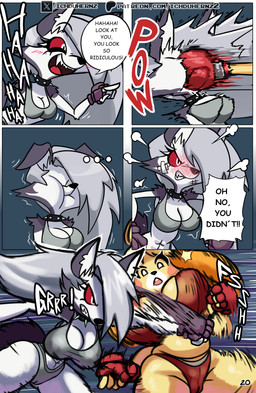 animal_ears anthro biped boxing boxing_gloves breasts camel_toe clothed clothing duo eyelashes female grey_hair hair handwear laugh punch pupils smile sport thick_thighs white_body yellow_body ichduhernz animal_crossing hellaverse helluva_boss mythology nintendo isabelle_(animal_crossing) loona_(helluva_boss) canid canid_demon canine canis demon domestic_dog hellhound mammal mythological_canine mythological_creature shih_tzu toy_dog 2025 absurd_res hi_res