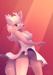 anthro antlers breasts butt clothed clothed_anthro clothed_female clothing dancing dress dress_only female flowing freckles fur genitals horn innie_pussy no_underwear pussy solo spinning standing suggestive upskirt warm b-epon marshmallow_fluff_(character) canid canine deer fox hybrid mammal absurd_res digital_media_(artwork) hi_res shaded