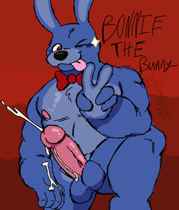 anthro balls bodily_fluids bow_tie cum cumshot ejaculation erection genital_fluids genitals gesture glans hand_gesture male masturbation nude one_eye_closed penis pose red_eyes selfie solo tongue tongue_out v_sign wink nasthane five_nights_at_freddy's scottgames bonnie_(fnaf) lagomorph leporid mammal rabbit hi_res sketch