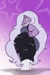 butt clothing curvy_figure female gem hair legwear not_furry pattern_background short simple_background slightly_chubby smile solo star star-shaped_background stockings thick_thighs voluptuous white_hair wide_hips geeflakes cartoon_network steven_universe amethyst_(steven_universe) alien alien_humanoid amethyst_(gem_species) gem_(species) humanoid mammal quartz_(gem_species) 2014 2:3 digital_media_(artwork) hi_res