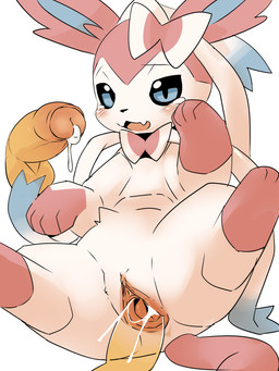 anal anal_penetration big_ears black_nose blue_eyes blue_inner_ear blush blush_lines bodily_fluids bow_(anatomy) cum cum_drip cum_in_ass cum_inside cum_splatter disembodied_penis dripping erection fangs faux_gaping faux_gaping_pussy female female_feral female_focus female_penetrated feral feral_penetrated foreskin fur genital_fluids genitals glans glistening glistening_eyes gloves_(marking) group humanoid_genitalia humanoid_genitalia_on_feral humanoid_penis humanoid_vulva humanoid_vulva_on_feral leg_markings male male/female male_penetrating male_penetrating_female markings multicolored_body multicolored_fur open_mouth orange_penis partially_retracted_foreskin penetration penile penile_penetration penis penis_in_ass pink_body pink_fur pink_glans pink_tail quadruped ribbons_(anatomy) sex simple_background socks_(marking) solo_focus tail tears teeth translucent translucent_penis trio vulva white_background white_body white_fur pu_sukebe nintendo pokemon eeveelution generation_6_pokemon pokemon_(species) sylveon 2025 3:4 digital_drawing_(artwork) digital_media_(artwork) hi_res