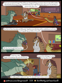 3_panel_comic anthro bar bar_stool beak black_horn blue_eyes bottomwear bowl brown_body brown_hair card clothed clothing container crossed_legs dartboard dialogue female feral fur furaffinity_logo furniture green_body green_eyes grey_body grey_fur group hair hoodie horn inside jacket jewelry lounge male name_in_dialogue necklace orange_eyes page_number pants patreon_logo pecs playing_card purple_eyes red_body red_carpet red_eyes scales sitting sitting_on_ground sitting_on_stool size_difference sofa speech_bubble stool striped_body stripes tail tail_tuft teal_body text topwear tuft yellow_body yellow_scales rimentus furaffinity mythology patreon coalt emeralyn_(rimentus) kharl_(rimentus) ollivander_(rimentus) rysindra_(rimentus) vess_(rimentus) anaconda aquatic aquatic_dragon avian boa_(snake) boinae canid canine canis dragon felid furred_dragon furred_scalie gryphon mammal mythological_avian mythological_creature mythological_scalie pantherine reptile scalie snake werecreature werefelid werepantherine weretiger wingless_dragon wolf comic english_text hi_res multiple_scenes url