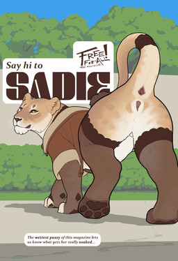 advertisement animal_genitalia animal_vulva anus bodily_fluids clothed clothed_feral clothing feline_genitalia feline_vulva female female_feral feral fur genital_fluids genitals hair legwear lingerie lingerie_on_feral looking_at_viewer looking_back magazine multi_nipple nipple_piercing nipples p4wz pawpads piercing presenting raised_tail simple_background smile solo stockings tail tail_anus vaginal_fluid_string vaginal_fluids vaginal_fluids_on_ground vulva snowskau sadie_(snowskau) felid lion mammal pantherine 2025 absurd_res digital_media_(artwork) hi_res