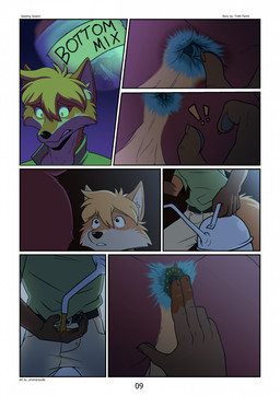 anal anal_fingering anthro anus container duo feral fingering fingers fungus jar looking_at_butt male mushroom oil oiling_can prismanoodle bob_(bobthefelkin) canid canine felkin fox mammal comic hi_res