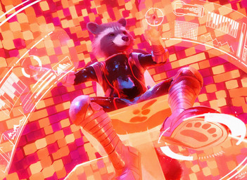 anthro boots brown_body brown_fur bulge clothed clothing detailed_bulge electronics erection erection_under_clothing footwear fur genital_outline genitals gloves handwear latex latex_clothing latex_skinsuit male penis penis_outline shoes skinsuit smile solo spread_legs spreading tight_clothing sidekick guardians_of_the_galaxy marvel rocket_raccoon mammal procyonid raccoon digital_media_(artwork) hi_res