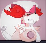 anthro breasts female fur looking_at_viewer nipples red_body red_eyes red_fur solo tan_body tan_fur lil_scooter56 nintendo pokemon braixen generation_6_pokemon pokemon_(species)