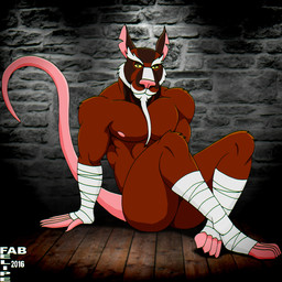 abs against_surface against_wall anthro arm_support arm_wraps beard bedroom_eyes biceps biped brown_body brown_fur butt crossed_legs facial_hair front_view fur half-closed_eyes leg_wraps looking_at_viewer male master muscular muscular_anthro muscular_male narrowed_eyes nipples nude on_ground pecs pink_nipples pink_nose pink_tail pose rat_tail seductive sitting solo tail white_body white_fur wraps fabfelipe teenage_mutant_ninja_turtles teenage_mutant_ninja_turtles_(2012) master_splinter brown_rat mammal murid murine rat rodent 1:1 2016 full-length_portrait hi_res portrait