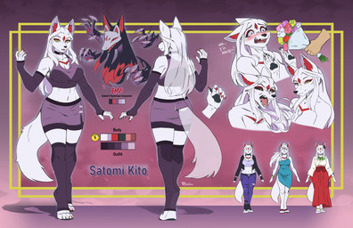 anthro biped bottomwear breasts butt claws clothed clothed_anthro clothed_female clothing feet female fingers front_view fully_clothed fully_clothed_anthro fully_clothed_female fur hair looking_at_viewer navel nude nude_anthro nude_female rear_view solo standing tail teeth toes tongue topwear purplelemons canid canine fox mammal 2026 digital_drawing_(artwork) digital_media_(artwork) hi_res