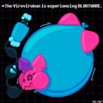 air_inflation air_tank ambiguous_gender armless arrow_(anatomy) blue_body blush directional_arrow glistening hose hose_inflation inflation latex multicolored_body pink_body solo spiral_eyes text two_tone_body pixel_star deltarune undertale_(series) virovirokun 1:1 2021 digital_drawing_(artwork) digital_media_(artwork) english_text hi_res pixel_(artwork)