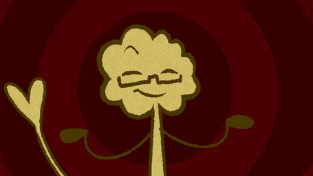 ambiguous_gender closed_smile evil_face eyes_closed green_tail mouth_closed plant red_eyes smile smug solo tail toony clockstops3am conditional_dnp object_shows elemental_creature flora_fauna 2025 animated half-length_portrait portrait