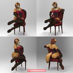 1:1 3d_(artwork) 5_fingers absurd_res anthro armwear bambookat breasts canid canine canis clothed clothing digital_media_(artwork) domestic_dog elbow_gloves exposure_variation female fingers fur gloves hair handwear hi_res legwear mammal solo stockings text thick_thighs thigh_highs url