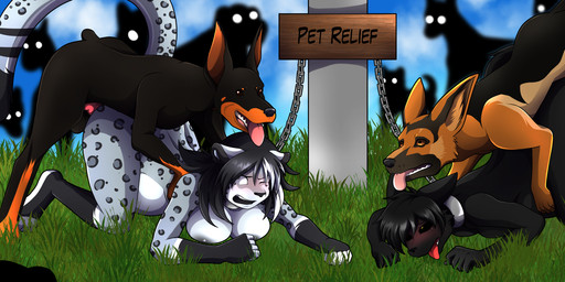 all_fours animal_genitalia animal_penis anthro anthro_on_feral anthro_penetrated balls bdsm bestiality black_nose blush bondage bound breasts bred butt collar doggystyle erection female female_penetrated feral feral_penetrating feral_penetrating_anthro forced from_behind_position fucked_silly fur gangbang genitals group group_sex hair interspecies knot male male/female male_penetrating male_penetrating_female nipples nude open_mouth outside penetration penile penile_penetration penis penis_in_vagina pregnant public public_sex public_use restraints sex submissive tail tongue vaginal vaginal_penetration jasoned95 darkwolf_(darkwolfdemon) monty_greymane canid canine canis dobermann domestic_dog felid german_shepherd herding_dog mammal pantherine pastoral_dog pinscher snow_leopard wolf absurd_res digital_media_(artwork) hi_res