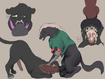 animal_genitalia animal_penis balls big_balls big_penis bodily_fluids clothed clothing cum cum_inside duo fellatio feral feral_on_feral feral_penetrating fur genital_fluids genitals hyper male male/male male_penetrated male_penetrating melanistic oral oral_penetration penetration penile penis sex tail tongue feralclaw mihoyo the_shadow_of_light zenless_zone_zero a-shuo_(zenless_zone_zero) shads canid canine canis domestic_dog felid feline felis leopard mammal pantherine wolf 4:3 absurd_res hi_res