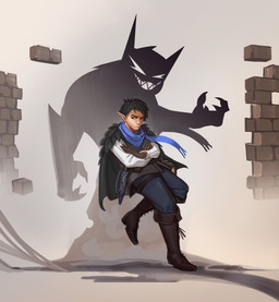 black_boots black_clothing black_footwear black_topwear blue_bottomwear blue_clothing blue_pants blue_scarf boots bottomwear brown_eyes clothed clothing crossed_arms footwear humanoid_pointy_ears male male_humanoid mouth_closed narrowed_eyes pants pointy_ears scarf shoes silhouette solo standing topwear edvardiko humanoid hi_res
