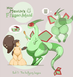 anthro belly belly_poke big_belly big_butt bowl bracelet butt container curry cutlery duo fat_shaming female feral food friendship_bracelet green_body grey_background holding_spoon jewelry kitchen_utensils nervous nude overweight overweight_anthro overweight_female overweight_humanoid parody potbelly red_eyes semi-anthro simple_background size_difference spoon standing text title tools wide_hips wooden_spoon yellow_body susfishous miss_kobayashi's_dragon_maid mythology nintendo pokemon dragon flygon generation_3_pokemon humanoid mawile mythological_creature mythological_scalie pokemon_(species) scalie 2021 digital_media_(artwork) english_text hi_res