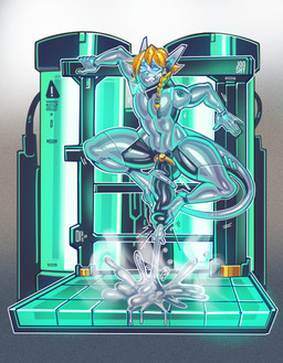 autofootjob autotailjob big_penis black_body blonde_hair blue_eyes bodily_fluids cum cybernetics excessive_cum excessive_genital_fluids feet foot_fetish foot_play footjob genital_fluids genitals grey_body hair huge_penis machine male masturbation nude_humanoid nude_male penile penile_masturbation penis sex solo spread_legs spreading tail tail_around_penis tail_fetish tail_masturbation tail_play teal_eyes visor jooshy rossem_klym cyborg elf humanoid 2026 absurd_res hi_res