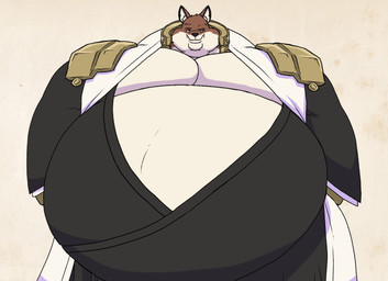abs anthro belly biceps big_muscles big_pecs brown_body brown_fur clothed clothing death_by_snu_snu fur hair looking_at_viewer male muscular overweight overweight_anthro overweight_male pecs simple_background slightly_chubby slightly_chubby_anthro slightly_chubby_male solo strutting tail tuft walking akita77 bleach_(series) snu-snu_strut sajin_komamura canid canine canis mammal wolf 2d_animation animated animated_gif digital_media_(artwork) short_playtime