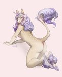 anthro breasts butt female fingers hair hooves horn nude purple_hair smile solo tail kuroi-kisin mythology equid equine mammal mythological_creature mythological_equine unicorn 2020 digital_media_(artwork)