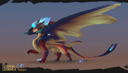 blue_fire colored_fire female feral fire solo wings dennis_skodda league_of_legends mythology riot_games tencent smolder's_mom dragon mythological_creature mythological_scalie scalie 3d_(artwork) digital_media_(artwork) hi_res tagme