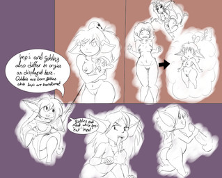 annoyed big_breasts black_sclera breasts butt clothing dialogue disembodied_penis eating female genitals group hair horn human_to_humanoid humanoid_pointy_ears long_ears looking_at_viewer male navel nipples not_furry nude penis pointy_ears short_stackification shortstack shrinking simple_background size_transformation smile spade_tail species_transformation surprised tail text thick_thighs tongue tongue_out topwear transformation trio vulva wings little_b0t demon goblin human humanoid imp mammal 2019 digital_media_(artwork) english_text sketch