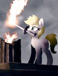 anonymous_artist aryanne_(character) blonde_hair blue_eyes column equid equine fan_character female fire hair hasbro heart_symbol hi_res horse mammal mouth_hold my_little_pony nazi object_in_mouth olympics pony solo swastika torch torch_in_mouth